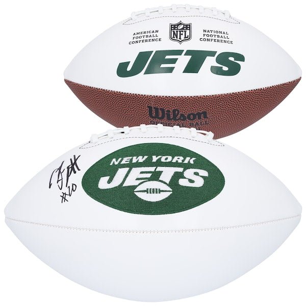 Breece Hall New York Jets Autographed Fanatics Authentic Wilson White Panel Football - The Ballers Bank