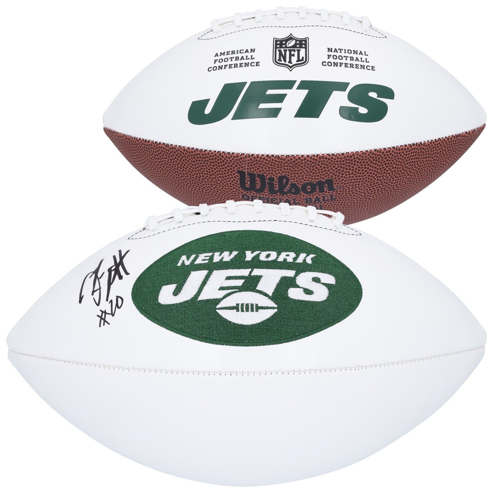 Breece Hall New York Jets Autographed Fanatics Authentic Wilson White Panel Football - The Ballers Bank