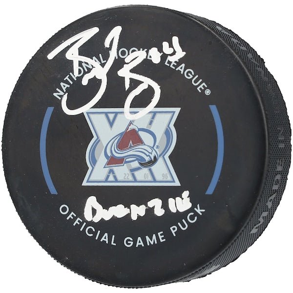Brent Burns Colorado Avalanche Autographed Fanatics Authentic Official Game Puck with "Burnzie" Inscription - The Ballers Bank