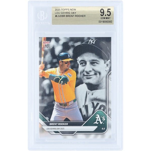 Brent Rooker Oakland Athletics 2025 Topps Now Lou Gehrig Day LGD - BR BGS Authenticated 9.5 Card - The Ballers Bank