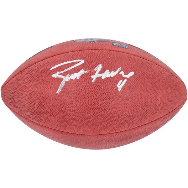 Brett Favre Green Bay Packers Autographed Fanatics Authentic Wilson Duke Full Color Football - The Ballers Bank