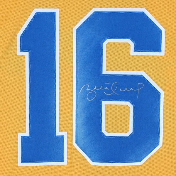 Brett Hull St. Louis Blues Autographed Fanatics Authentic 2022 - 23 Gold Reverse Retro adidas Jersey - The Ballers Bank