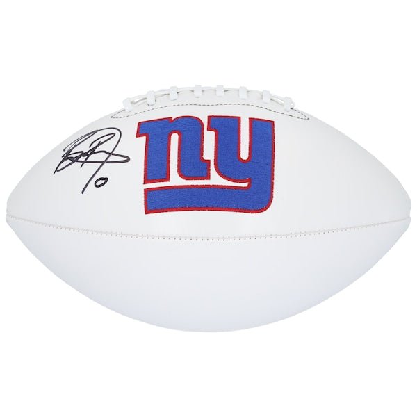 Brian Burns New York Giants Autographed Fanatics Authentic Wilson White Panel Football - The Ballers Bank