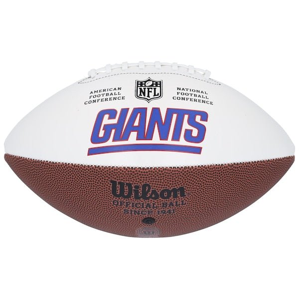 Brian Burns New York Giants Autographed Fanatics Authentic Wilson White Panel Football - The Ballers Bank