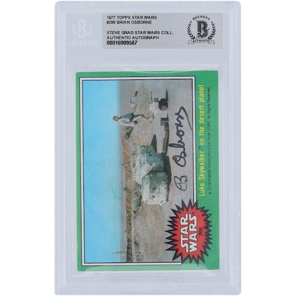 Brian Osborne Star Wars Autographed 1977 Topps 208 BGS Authenticated Card - The Ballers Bank