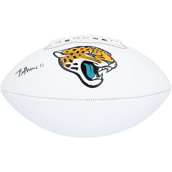 Brian Thomas Jr. Jacksonville Jaguars Autographed Fanatics Authentic Franklin White Panel Football - The Ballers Bank