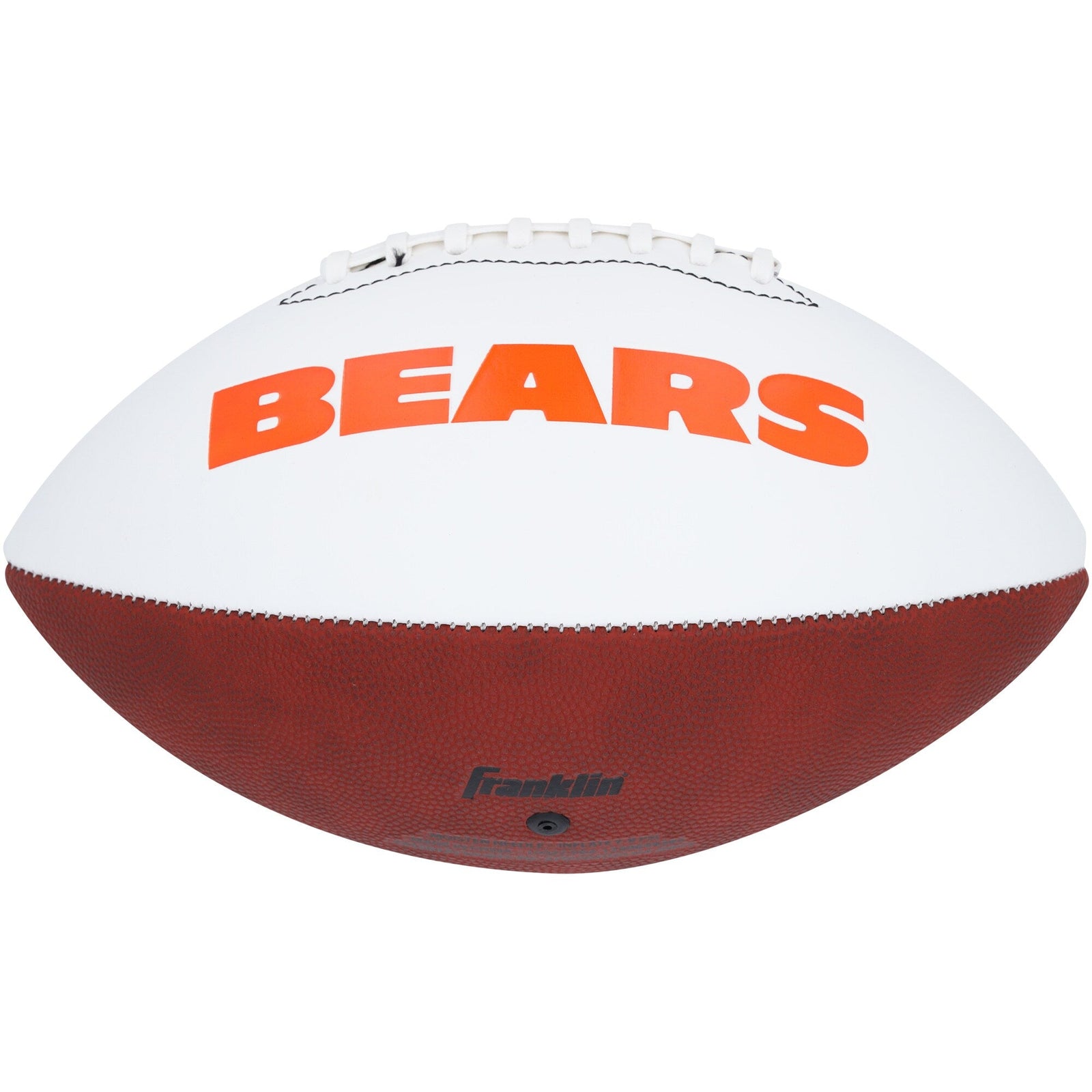 Brian Urlacher Chicago Bears Autographed Fanatics Authentic Franklin White Panel Football with "HOF 18" Inscription - The Ballers Bank