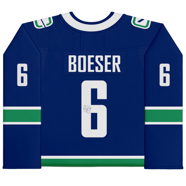 Brock Boeser Vancouver Canucks Fanatics Authentic Autographed 2019 Model Blue Adidas Authentic Jersey - The Ballers Bank