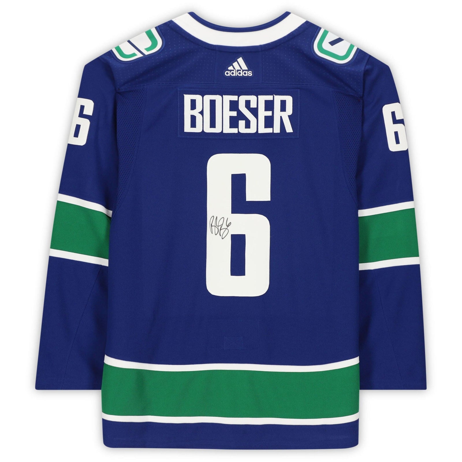 Brock Boeser Vancouver Canucks Fanatics Authentic Autographed 2019 Model Blue Adidas Authentic Jersey - The Ballers Bank