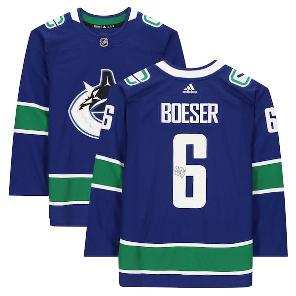 Brock Boeser Vancouver Canucks Fanatics Authentic Autographed 2019 Model Blue Adidas Authentic Jersey - The Ballers Bank