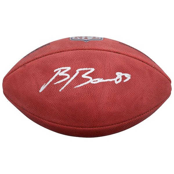 Brock Bowers Las Vegas Raiders Autographed Fanatics Authentic Wilson Duke Full Color Football - The Ballers Bank