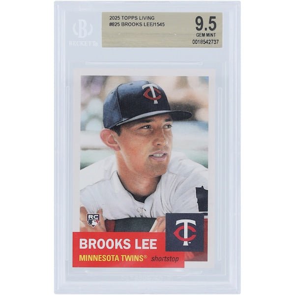 Brooks Lee Minnesota Twins 2025 Topps Living Set 825 BGS Authenticated 9.5 Rookie Card - The Ballers Bank