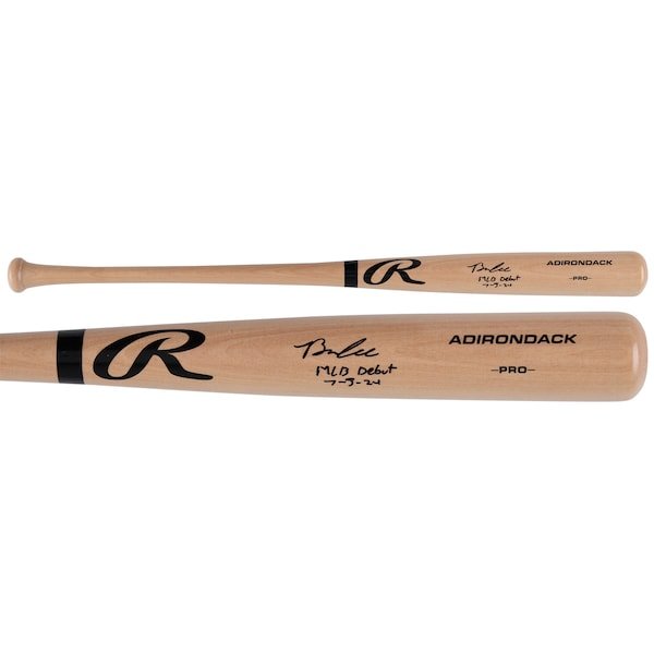 Brooks Lee Minnesota Twins Autographed Fanatics Authentic Rawlings Pro Bat with "MLB Debut 7 - 3 - 24" Inscription - The Ballers Bank