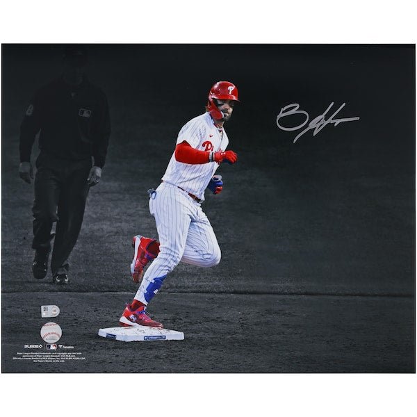 Bryce Harper Philadelphia Phillies Autographed Fanatics Authentic 16" x 20" Look Back Photograph - The Ballers Bank