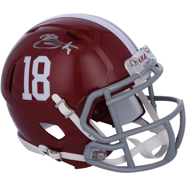 Bryce Young Alabama Crimson Tide Autographed Fanatics Authentic Riddell Speed Mini Helmet - The Ballers Bank