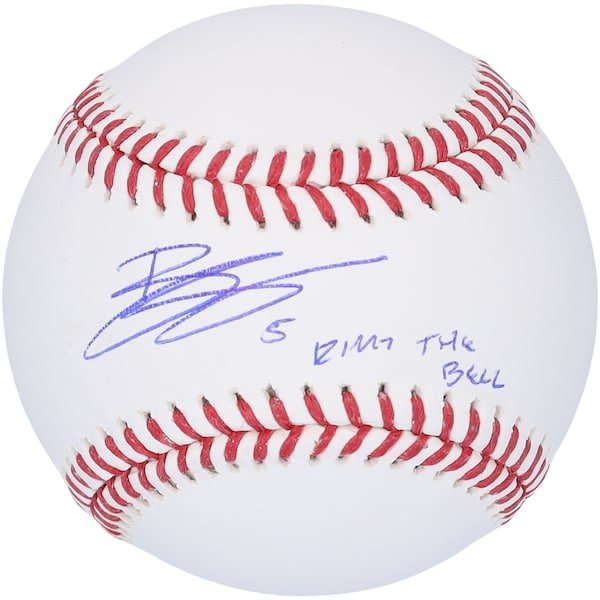 Bryson Stott Philadelphia Phillies Autographed Fanatics Authentic Baseball with "Ring The Bell" Inscription - The Ballers Bank