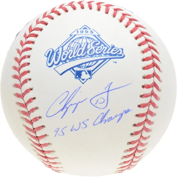 Chipper Jones Signed 1995 World Series Baseball | 95 WS Champs Inscription