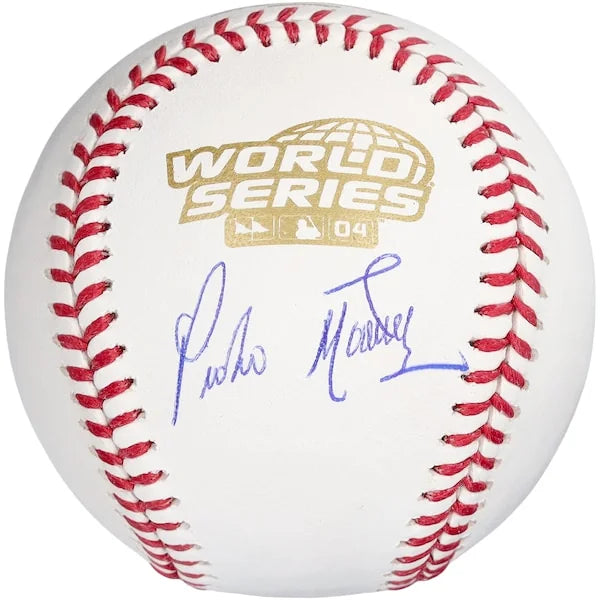 Pedro Martinez Signed 2004 World Series Logo Baseball | Red Sox