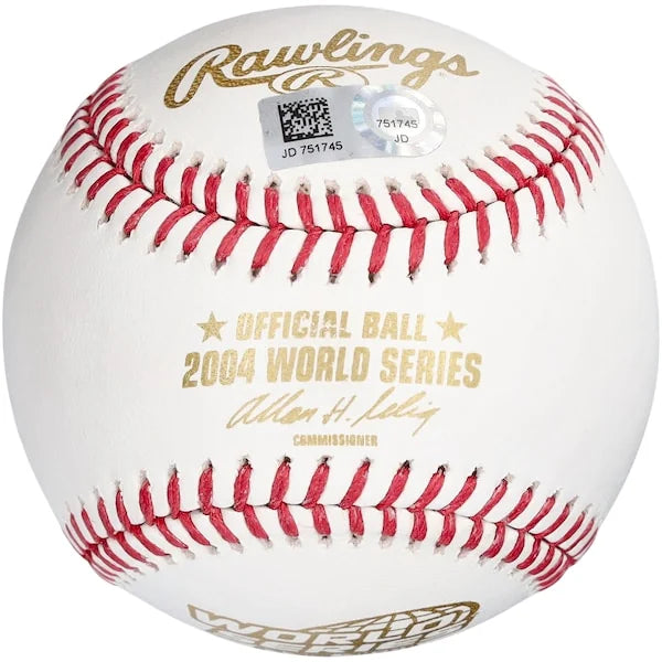 Pedro Martinez Signed 2004 World Series Logo Baseball | Red Sox