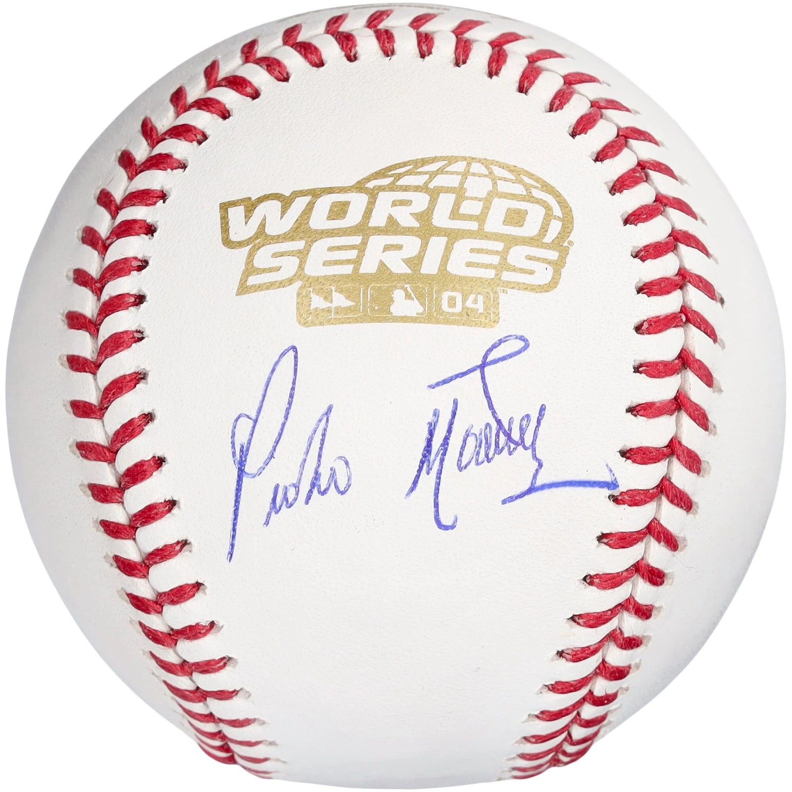 Pedro Martinez Signed 2004 World Series Logo Baseball | Red Sox
