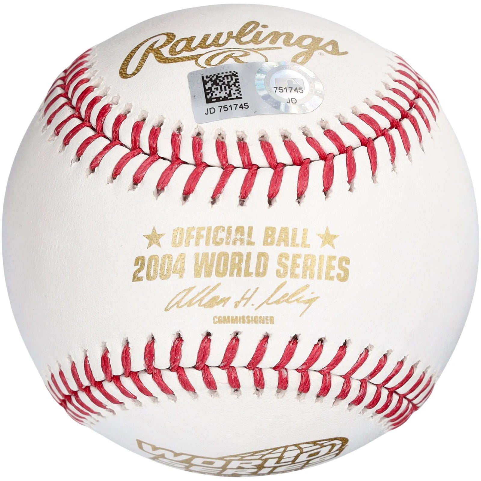 Pedro Martinez Signed 2004 World Series Logo Baseball | Red Sox