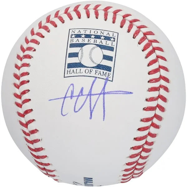 CC Sabathia Signed Hall of Fame Logo Baseball Yankees