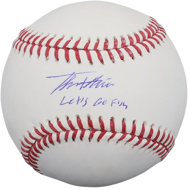 Thomas White Miami Marlins Autographed Fanatics Authentic Baseball with "Let's Go Fish" Inscription