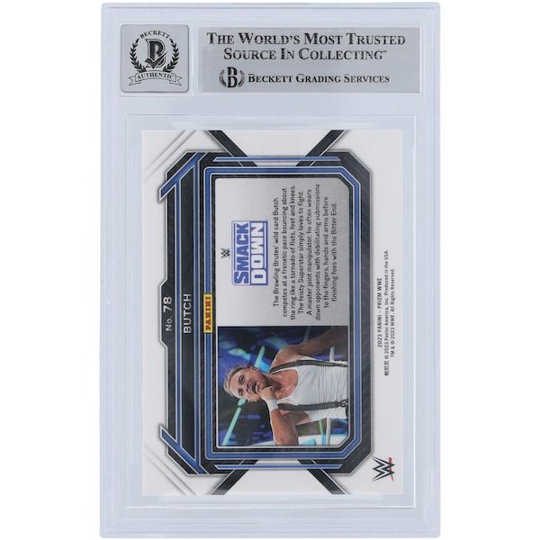 Butch WWE Autographed 2023 Panini Prizm 78 Beckett Fanatics Witnessed Authenticated 10 Card - The Ballers Bank