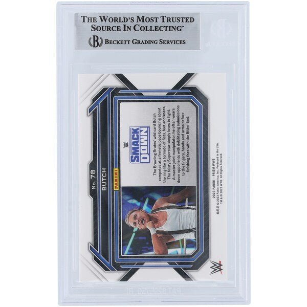 Butch WWE Autographed 2023 Panini Prizm 78 Beckett Fanatics Witnessed Authenticated Card - The Ballers Bank