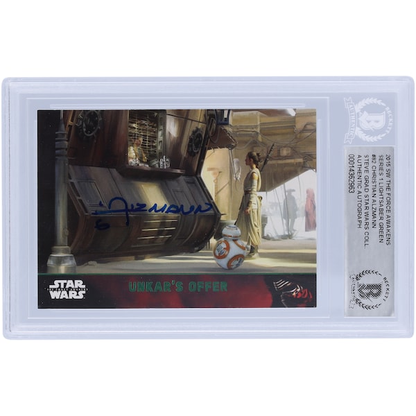 Christian Alzmann Star Wars Autographed 2015 Topps #82 BAS Authenticated Card