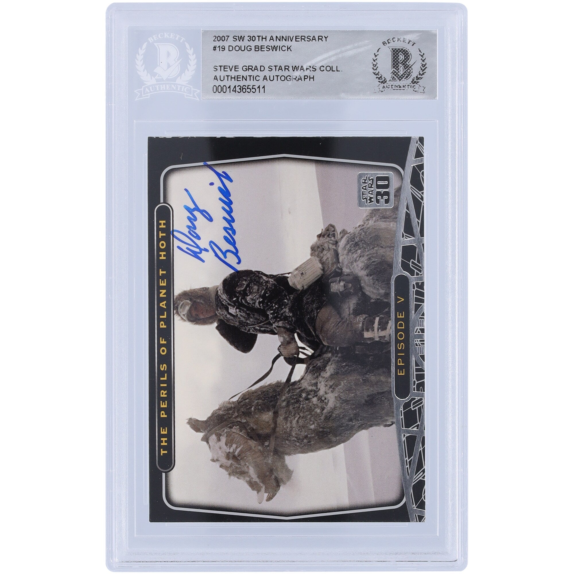 Doug Beswick Star Wars Autographed 2007 Topps Anniversary #19 BAS Authenticated Card