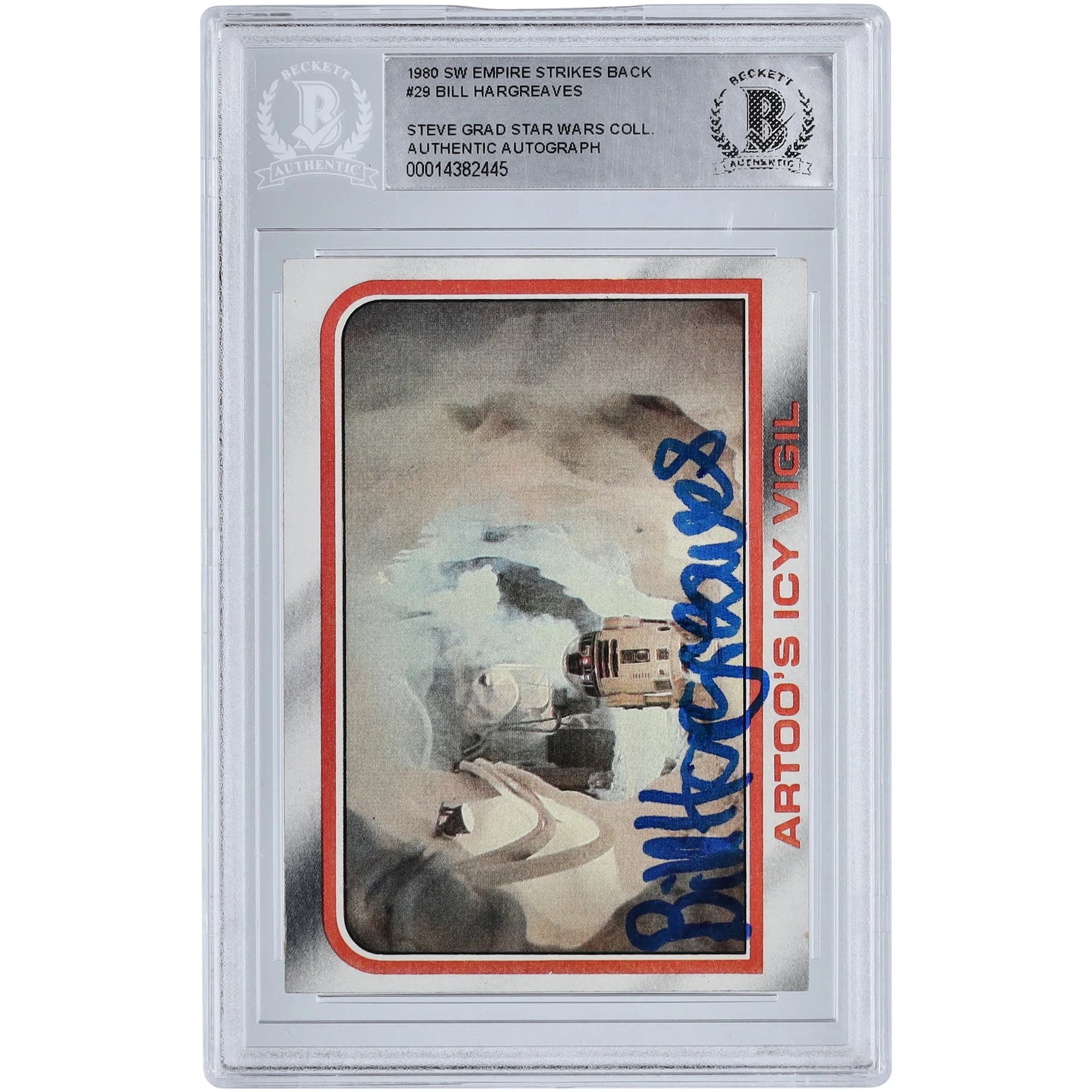 Bill Hargreaves Signed 1980 Topps #51 Card | Star Wars Prop Master