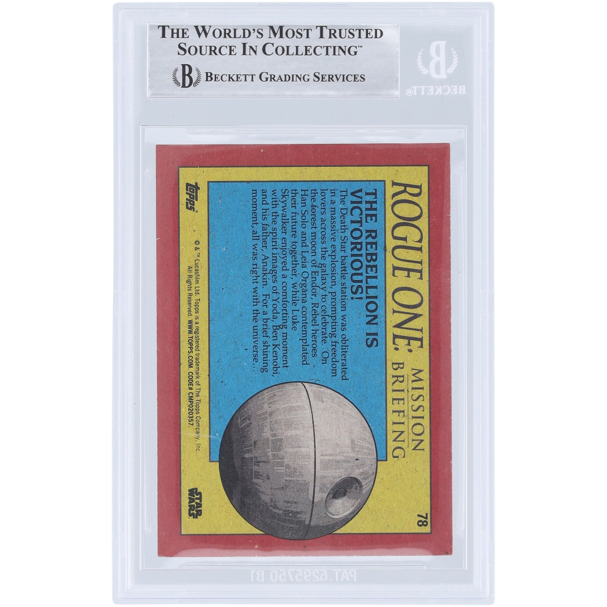 Howard Kazanjian Star Wars Autographed 2016 Topps #78 BAS Authenticated Card with "Producer" Inscription