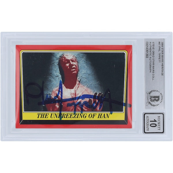 Phil Tippett Star Wars Autographed 2004 Topps Heritage #47 BAS Authenticated 10 Card
