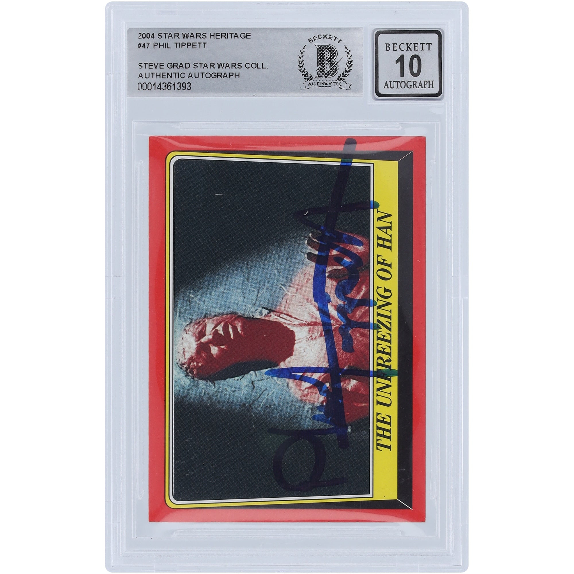 Phil Tippett Star Wars Autographed 2004 Topps Heritage #47 BAS Authenticated 10 Card