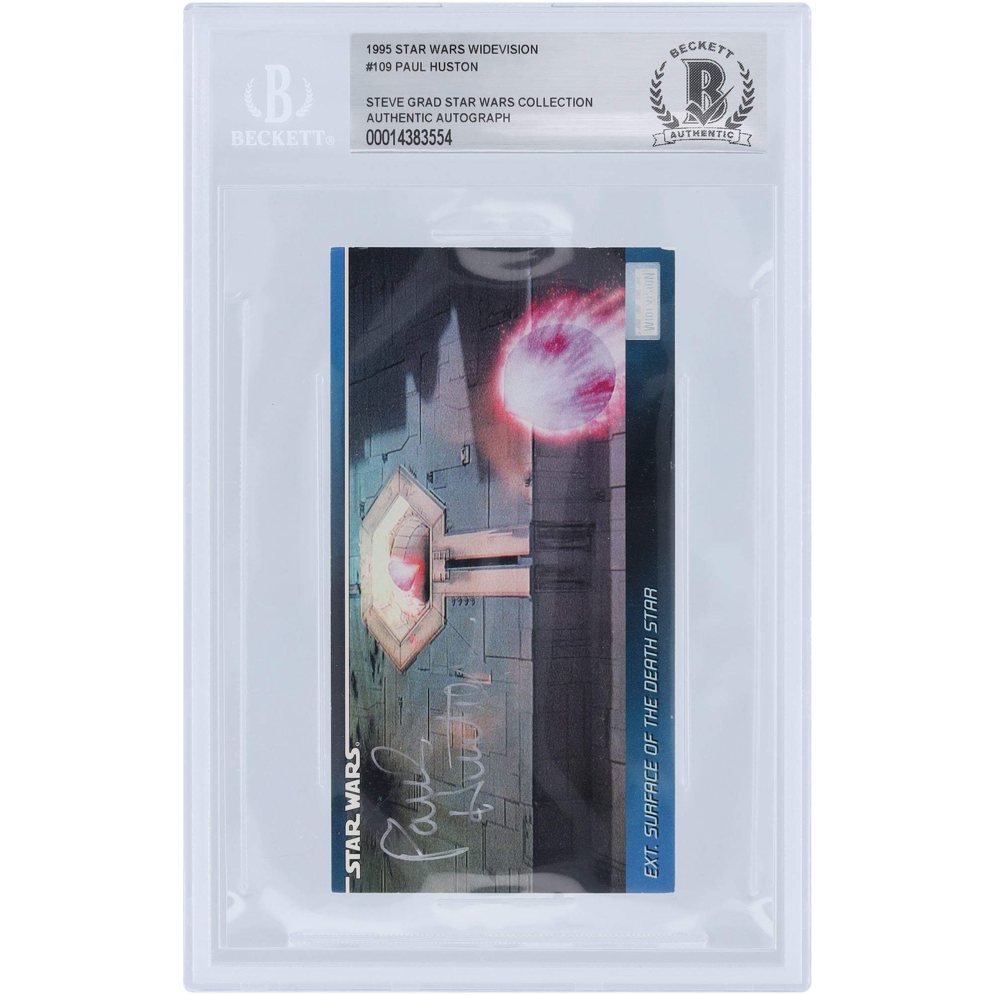 Paul Huston Autographed 1995 Topps Star Wars Widevision #109 BAS Authenticated Card