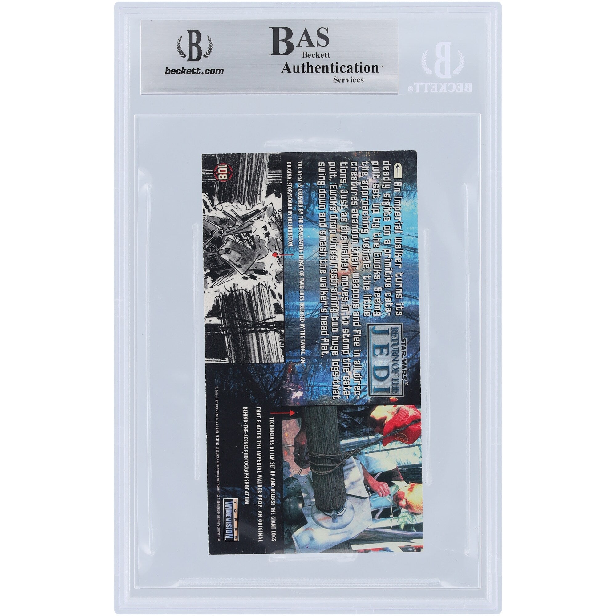 Paul Huston Autographed 1996 Topps Star Wars Widevision #108 BAS Authenticated Card