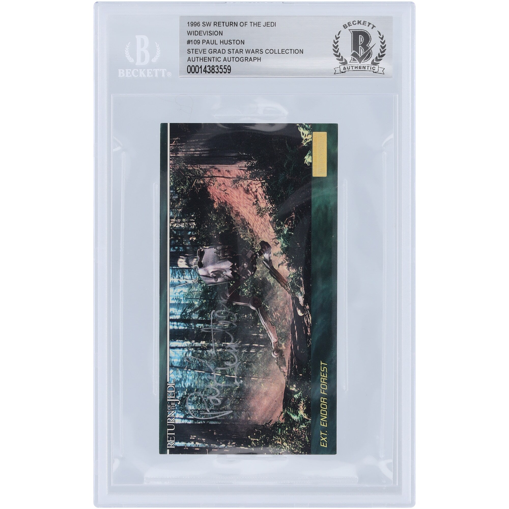 Paul Huston Autographed 1996 Topps Star Wars Widevision #109 BAS Authenticated Card