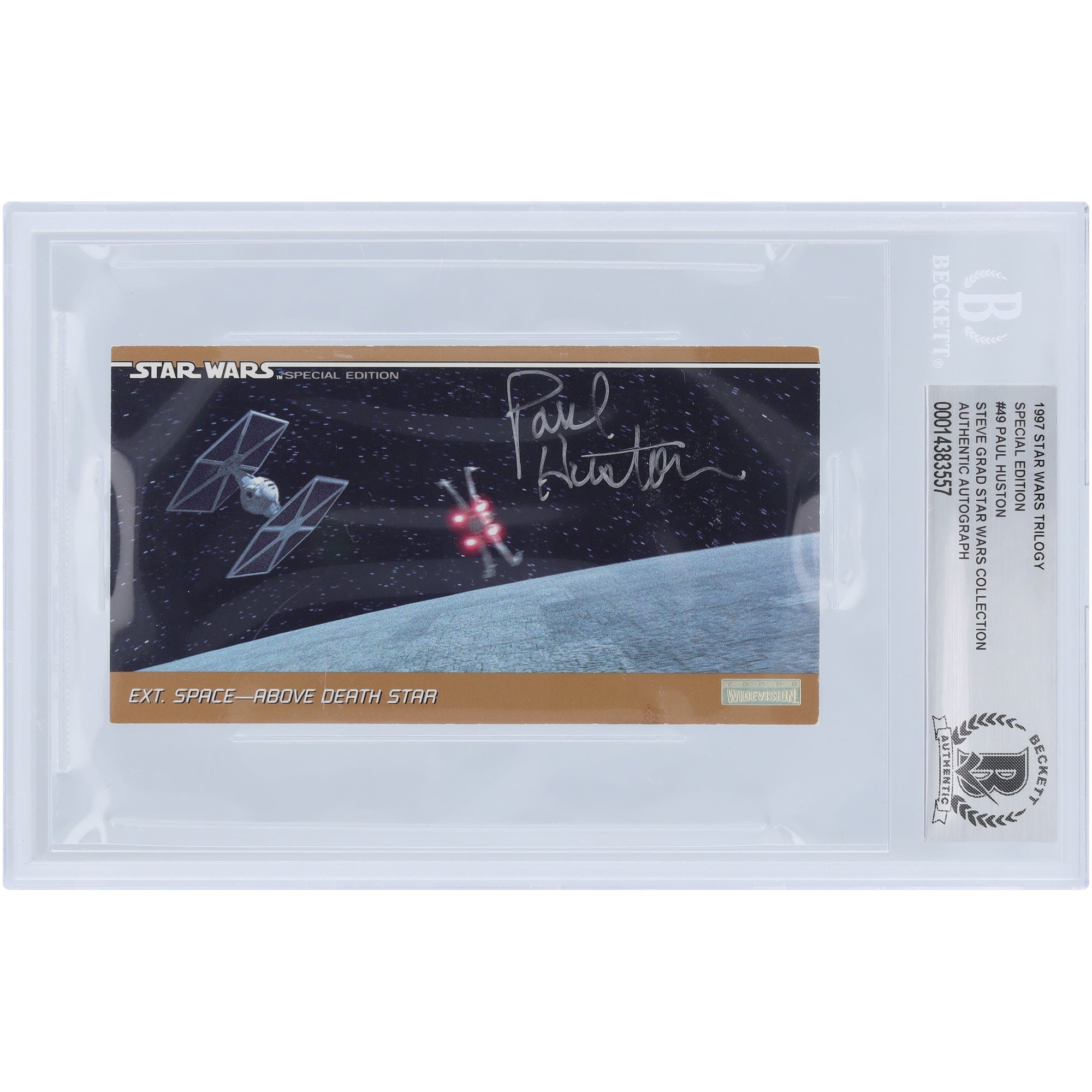 Paul Huston Autographed 1997 Topps Star Wars Widevision #49 BAS Authenticated Card