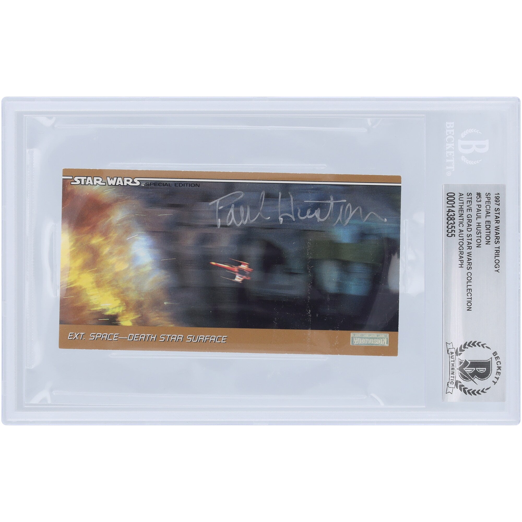 Paul Huston Autographed 1997 Topps Star Wars Widevision #53 BAS Authenticated Card