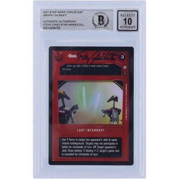 Ray Gilberti Star Wars Autographed 2001 CCG Coruscant #38 BGS Authenticated 10 Card