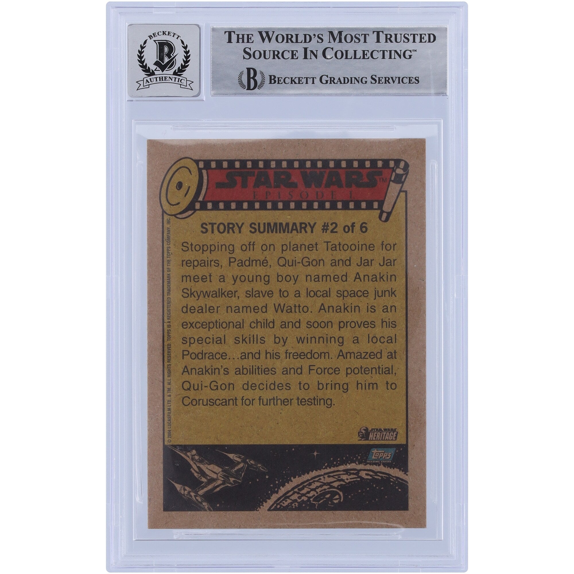 Ray Gilberti Star Wars Autographed 2004 Topps Heritage #68 BGS Authenticated 10 Card