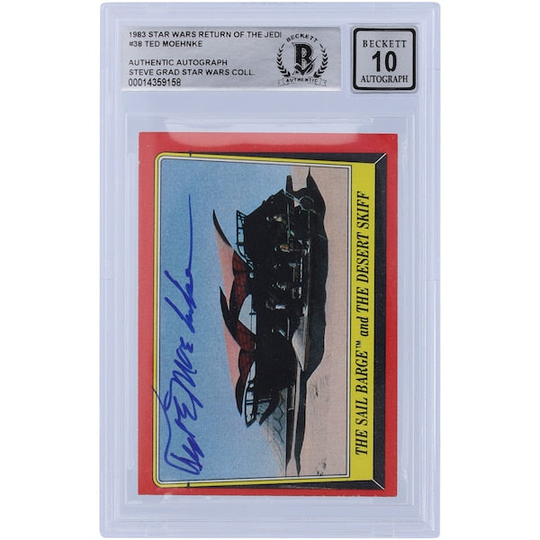 Ted Moehnke Star Wars Autographed 1983 Topps Return of the Jedi #38 BGS Authenticated 10 Card