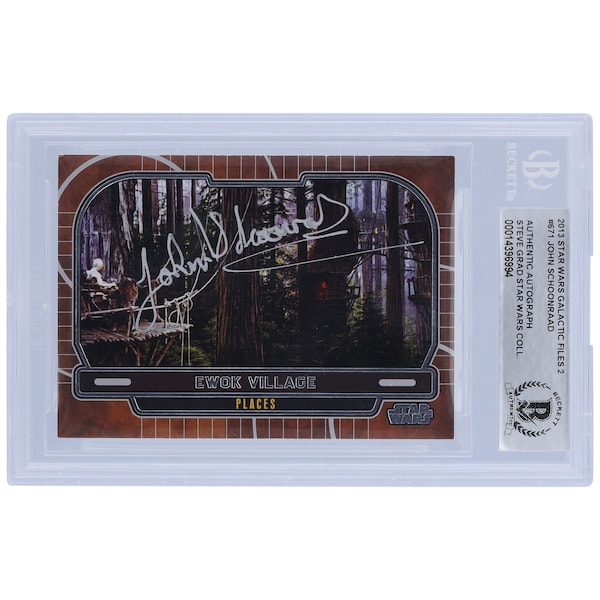 John Schoonraad Star Wars Autographed 2013 Topps Galactic Files 2 #671 BGS Authenticated Card