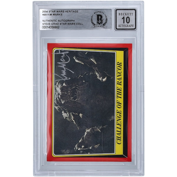Kim Marks Star Wars Autographed 2004 Topps Heritage #49 BGS Authenticated 10 Card