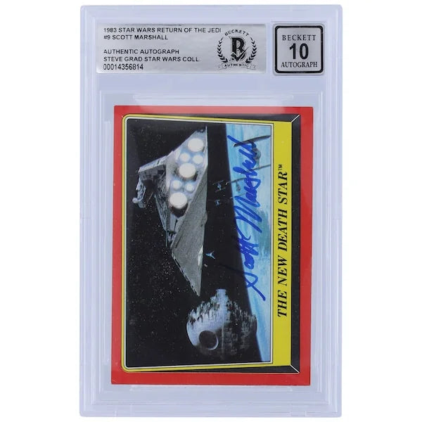 Scott Marshall Signed 1983 Topps Return of the Jedi #9 Card | BGS 10