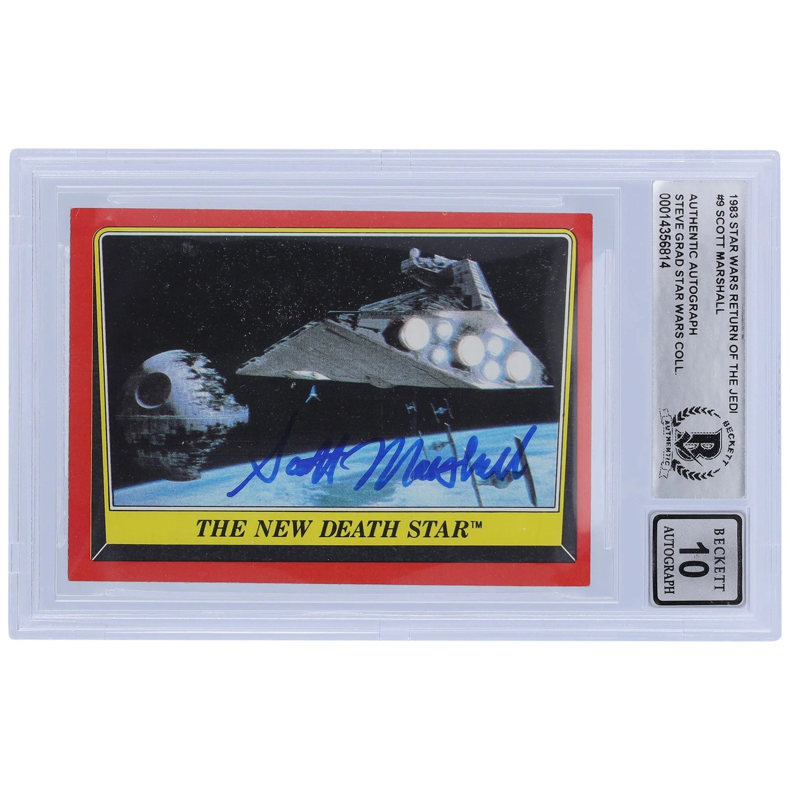 Scott Marshall Signed 1983 Topps Return of the Jedi #9 Card | BGS 10