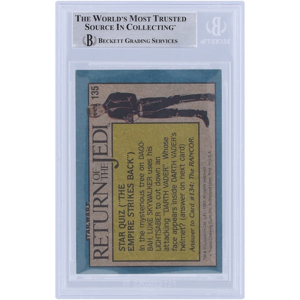 Marghi McMahon Star Wars Autographed 1983 Topps Return of the Jedi #135 BGS Authenticated Card