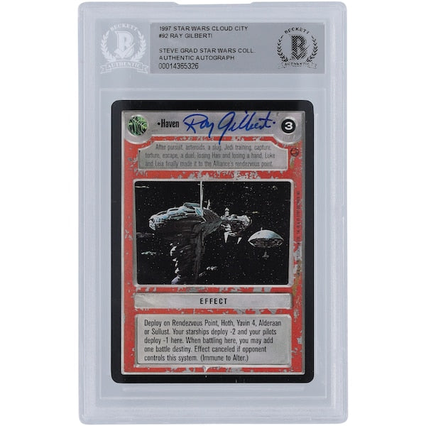 Ray Gilberti Star Wars Autographed 1997 CCG Cloud City #92 BGS Authenticated Card