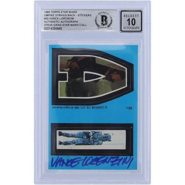 Vance Lorenzini Signed 1980 Topps Empire Strikes Back #50 Card | BGS 10